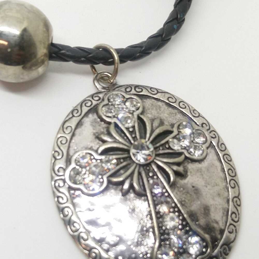 Boho cross necklace